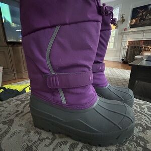 L.L. Bean Kids Boots in Purple and Gray